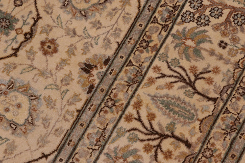 handmade Transitional Design Ivory Ivory Hand Knotted RECTANGLE 100% WOOL area rug 6' x 12'