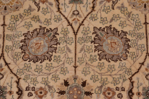 handmade Transitional Design Ivory Ivory Hand Knotted RECTANGLE 100% WOOL area rug 6' x 12'
