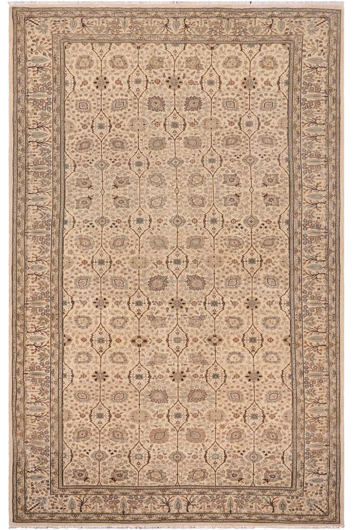 handmade Traditional Design Ivory Ivory Hand Knotted GALLERY 100% WOOL area rug 6'X12'
