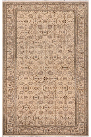 handmade Traditional Design Ivory Ivory Hand Knotted GALLERY 100% WOOL area rug 6'X12'
