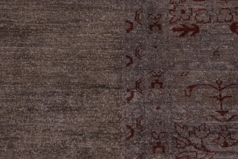 handmade Over Dyed Over Dyed Brown Red Hand Knotted RECTANGLE 100% WOOL area rug 10' x 14'