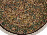 handmade Traditional Imran Brown Beige Hand Knotted ROUND 100% WOOL area rug 6x7