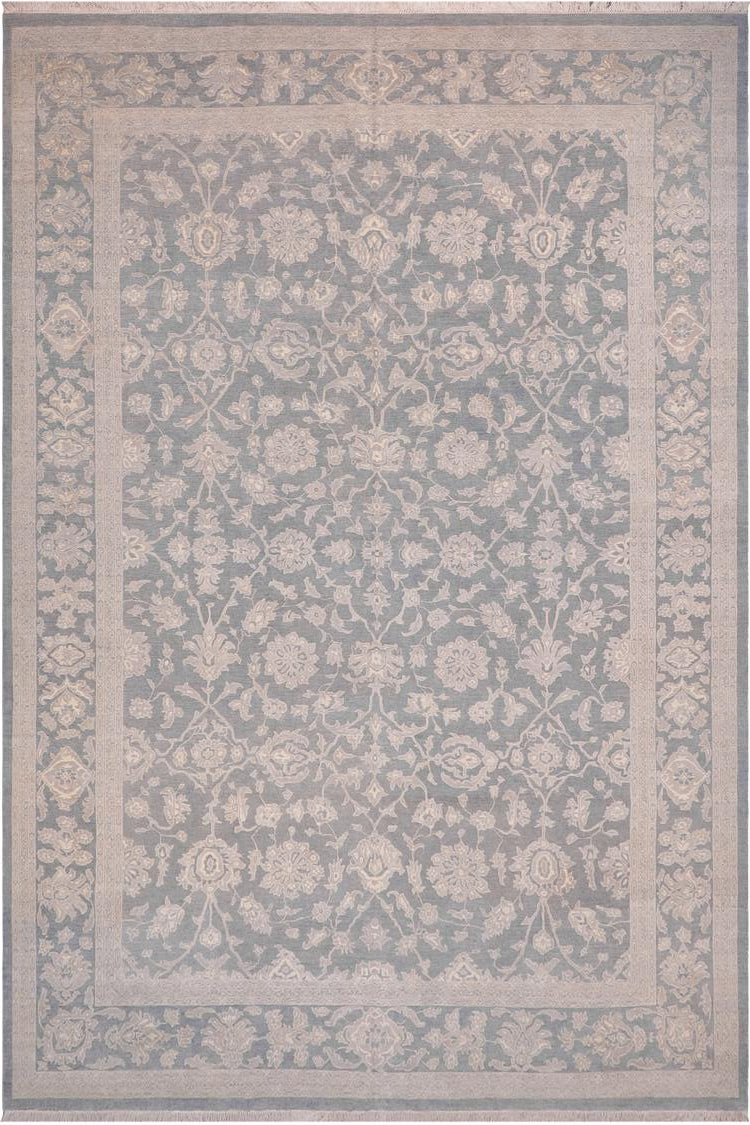 handmade Traditional Kafkaz Lt. Blue Lt. Green Hand Knotted RECTANGLE 100% WOOL area rug 12 x 18