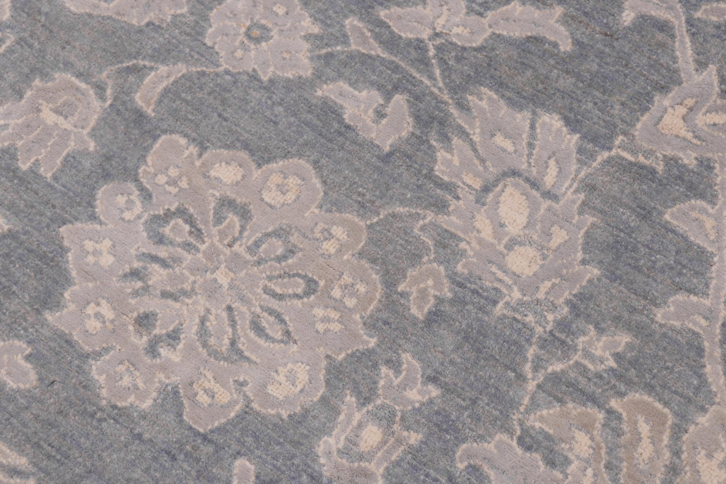 handmade Transitional Kafkaz Lt. Blue Lt. Green Hand Knotted RECTANGLE 100% WOOL area rug 12' x 18'