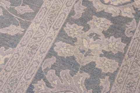 handmade Transitional Kafkaz Lt. Blue Lt. Green Hand Knotted RECTANGLE 100% WOOL area rug 12' x 18'
