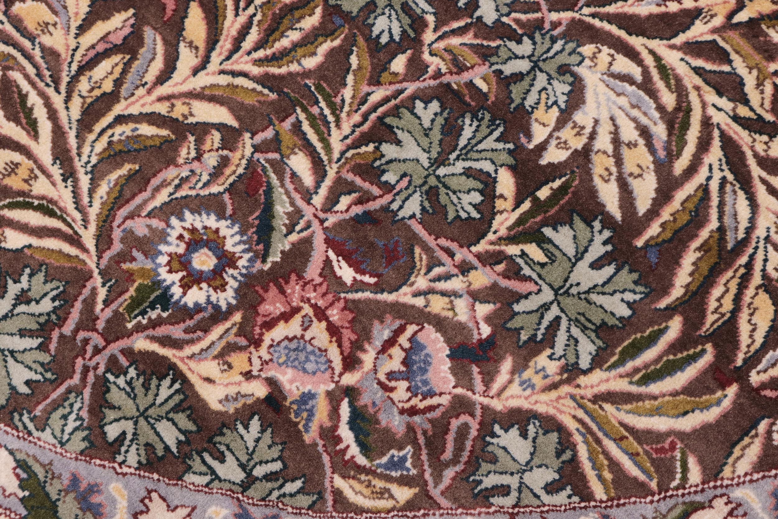 handmade Traditional Imran Brown Green Hand Knotted ROUND 100% WOOL area rug 8' x 8'