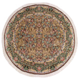 handmade Traditional Imran Brown Green Hand Knotted ROUND 100% WOOL area rug 8x8