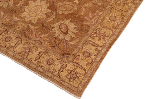 handmade Traditional Antique Gold Lt. Gold Hand Knotted RECTANGLE 100% WOOL area rug 8' x 10'