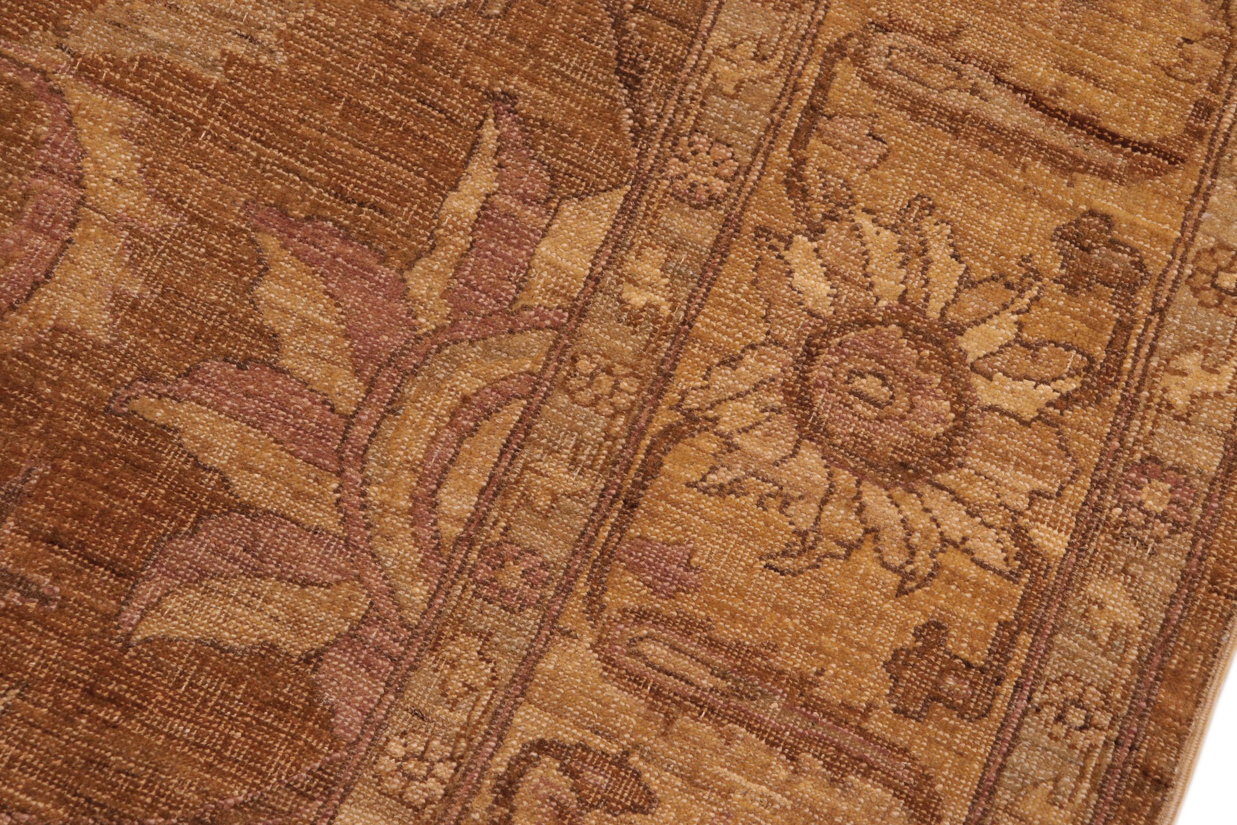 handmade Traditional Antique Gold Lt. Gold Hand Knotted RECTANGLE 100% WOOL area rug 8' x 10'