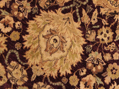 handmade Traditional Kashan Red Gold Hand Knotted ROUND 100% WOOL area rug 8x8