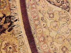 handmade Traditional Kashan Red Gold Hand Knotted ROUND 100% WOOL area rug 8x8