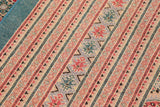 handmade Geometric Bokhara Green Pink Hand Knotted RECTANGLE 100% WOOL area rug 10 x 14