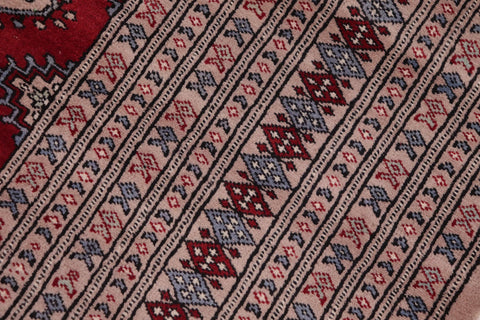 handmade Geometric Bokhara Red Taupe Hand Knotted RECTANGLE 100% WOOL area rug 9X12