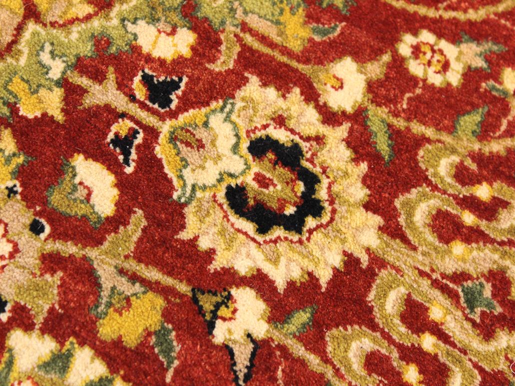 handmade Traditional Design Rust Ivory Hand Knotted ROUND 100% WOOL area rug 9x9