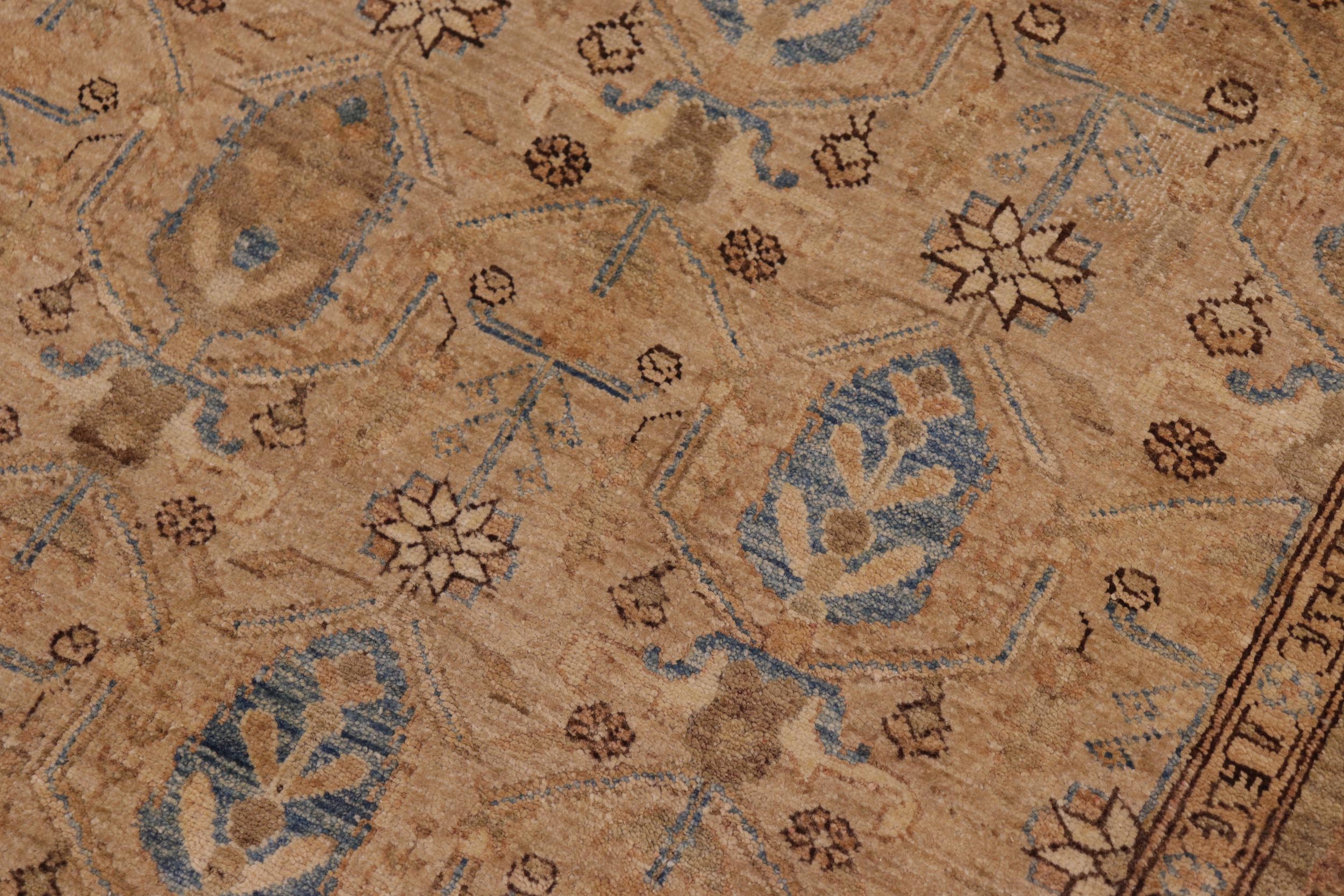 handmade Transitional Kafkaz Tan Green Hand Knotted RECTANGLE 100% WOOL area rug 7' x 10'