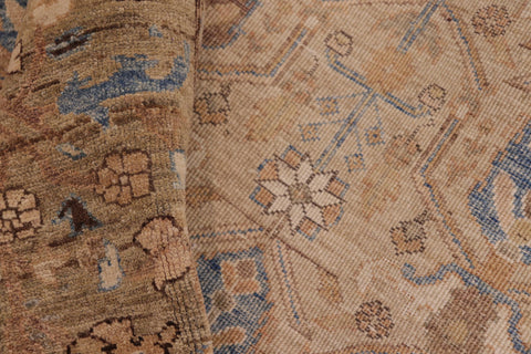 handmade Transitional Kafkaz Tan Green Hand Knotted RECTANGLE 100% WOOL area rug 7' x 10'