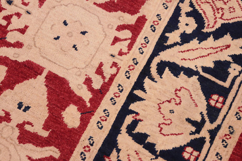 handmade Traditional Kafkaz Red Blue Hand Knotted RECTANGLE 100% WOOL area rug 6x9