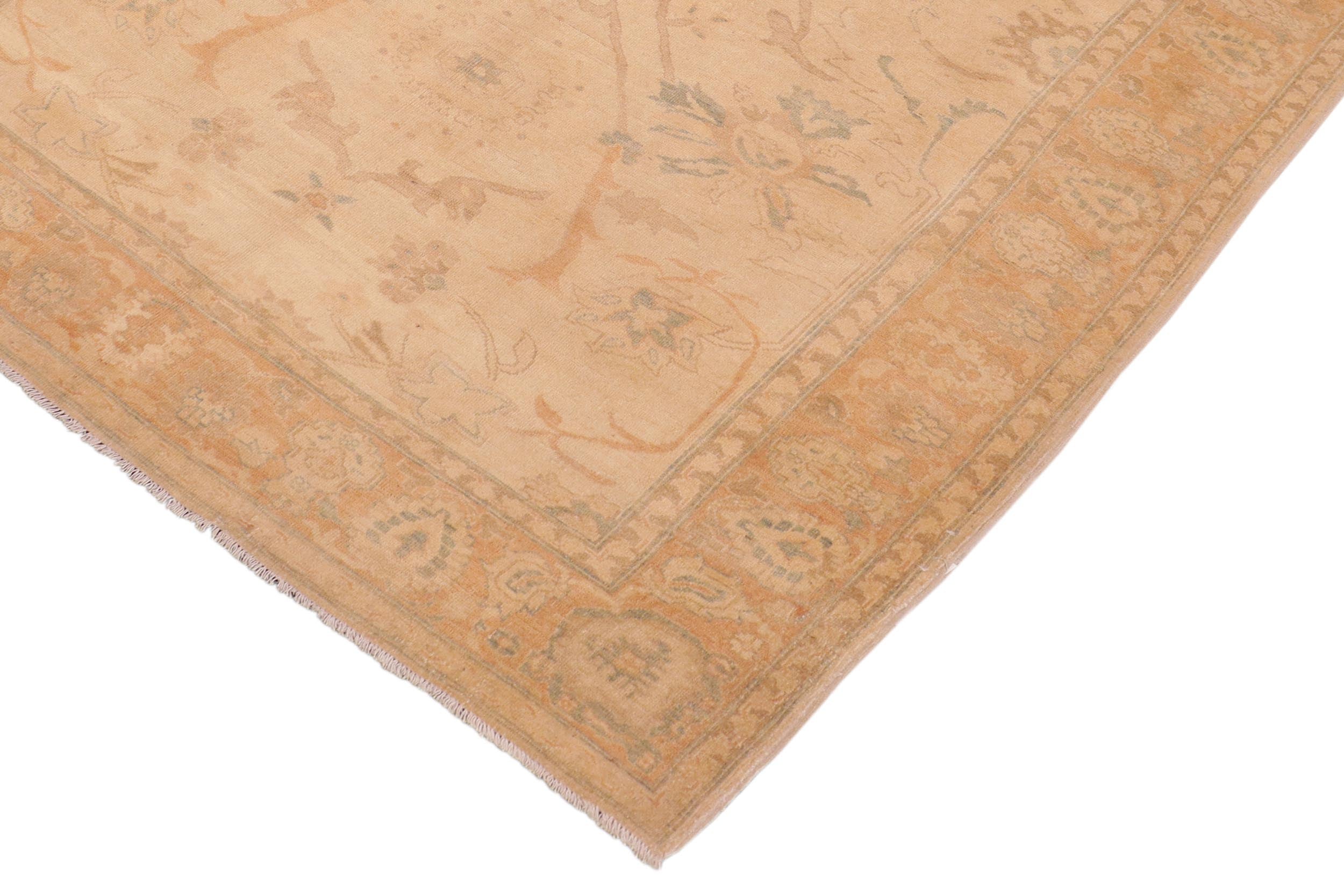 handmade Traditional Kafkaz Tan Gold Hand Knotted RECTANGLE 100% WOOL area rug 6x9