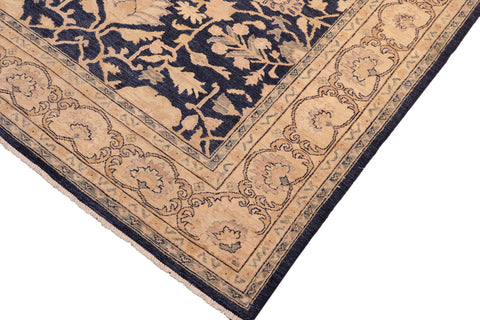 handmade Traditional Kafkaz Blue Tan Hand Knotted RECTANGLE 100% WOOL area rug 6x9