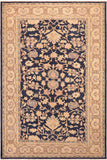 handmade Traditional Kafkaz Blue Tan Hand Knotted RECTANGLE 100% WOOL area rug 6 x 9