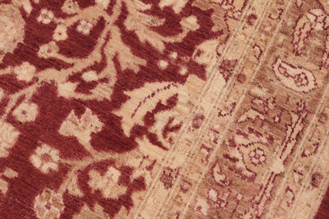 handmade Transitional Kafkaz Red Brown Hand Knotted RECTANGLE 100% WOOL area rug 6' x 9'