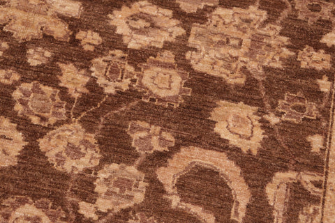 handmade Traditional Kafkaz Brown Tan Hand Knotted RECTANGLE 100% WOOL area rug 6x9