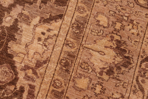 handmade Traditional Kafkaz Brown Tan Hand Knotted RECTANGLE 100% WOOL area rug 6x9