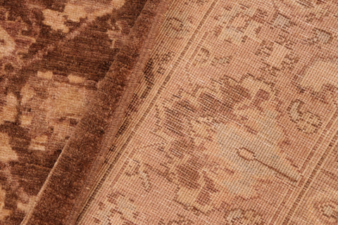 handmade Traditional Kafkaz Brown Tan Hand Knotted RECTANGLE 100% WOOL area rug 6x9