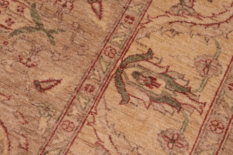 handmade Traditional Kafkaz Tan Gold Hand Knotted RECTANGLE 100% WOOL area rug 6x9