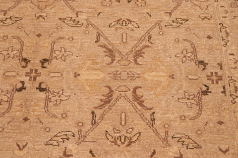 handmade Transitional Lahore Tan Brown Hand Knotted RECTANGLE 100% WOOL area rug 6' x 9'