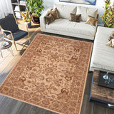 handmade Traditional Kafkaz Beige Brown Hand Knotted RECTANGLE 100% WOOL area rug 6 x 9