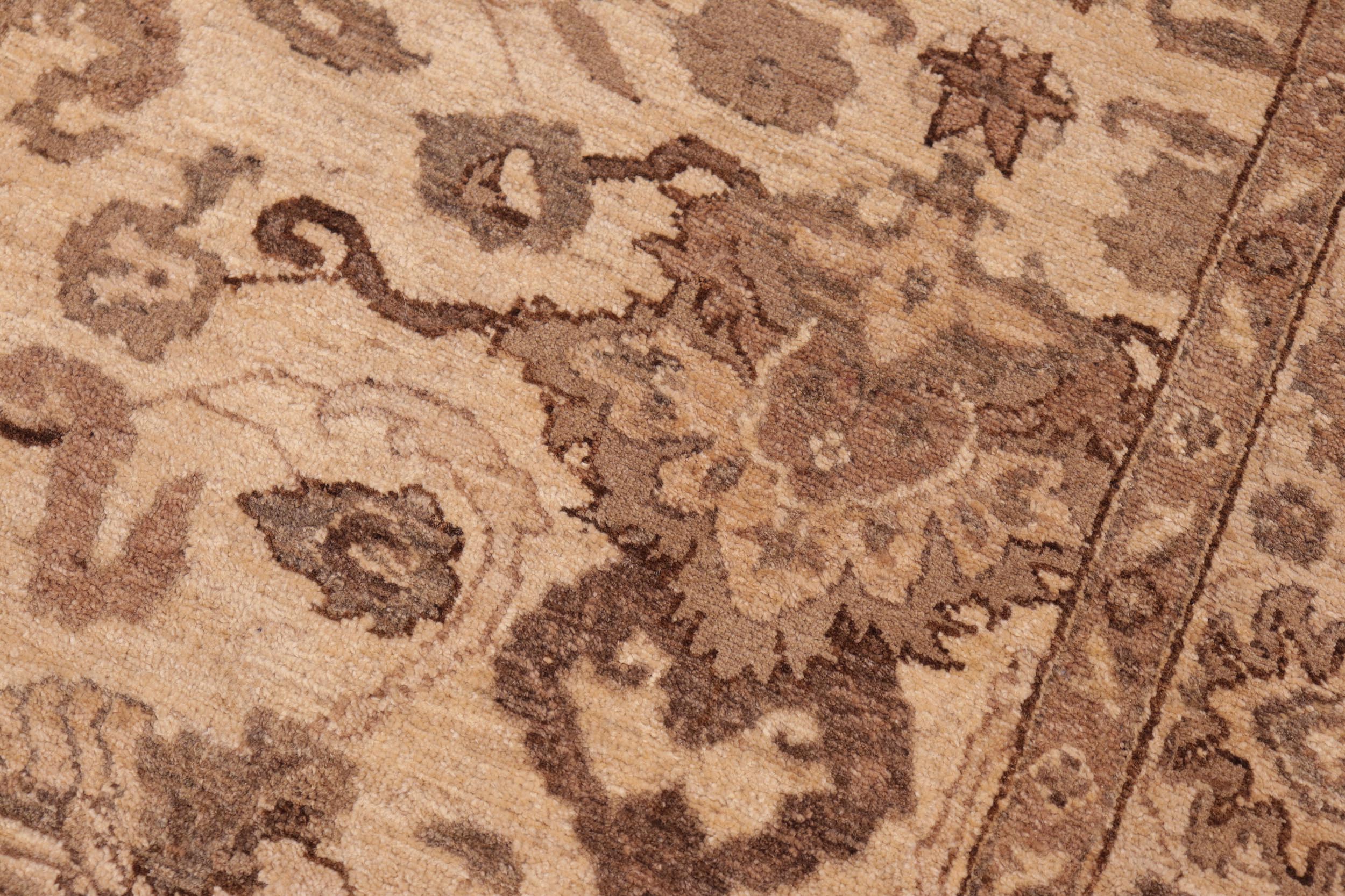 handmade Traditional Kafkaz Beige Brown Hand Knotted RECTANGLE 100% WOOL area rug 6x9