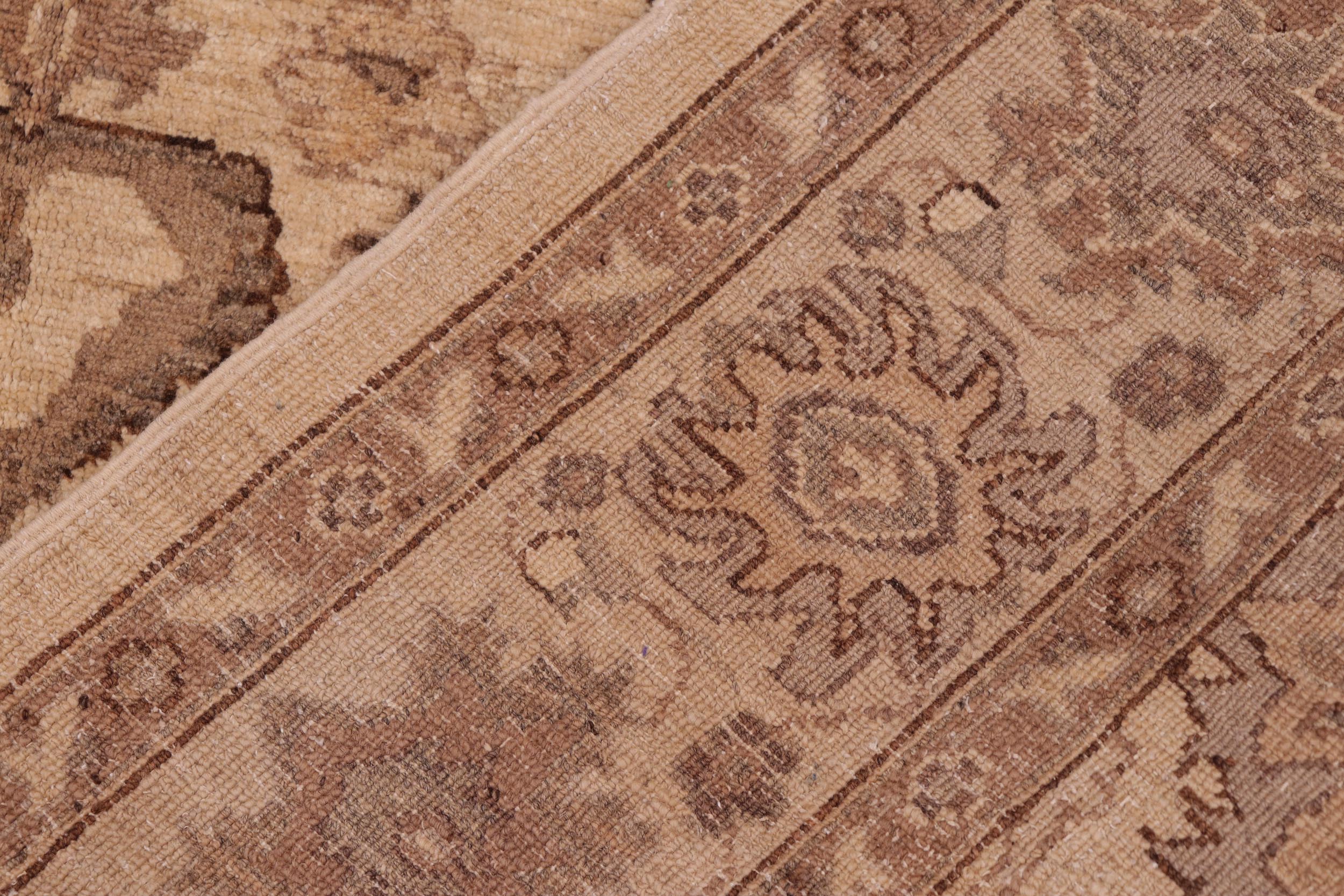 handmade Traditional Kafkaz Beige Brown Hand Knotted RECTANGLE 100% WOOL area rug 6x9