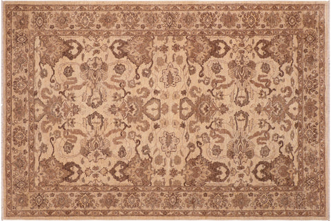 handmade Traditional Kafkaz Beige Brown Hand Knotted RECTANGLE 100% WOOL area rug 6x9