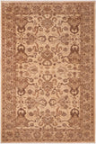 handmade Traditional Kafkaz Beige Brown Hand Knotted RECTANGLE 100% WOOL area rug 6 x 9