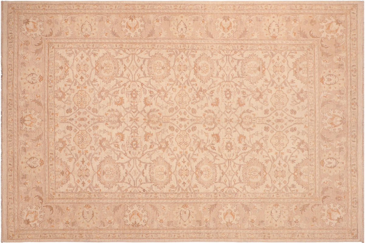 handmade Traditional Kafkaz Beige Tan Hand Knotted RECTANGLE 100% WOOL area rug 6x9