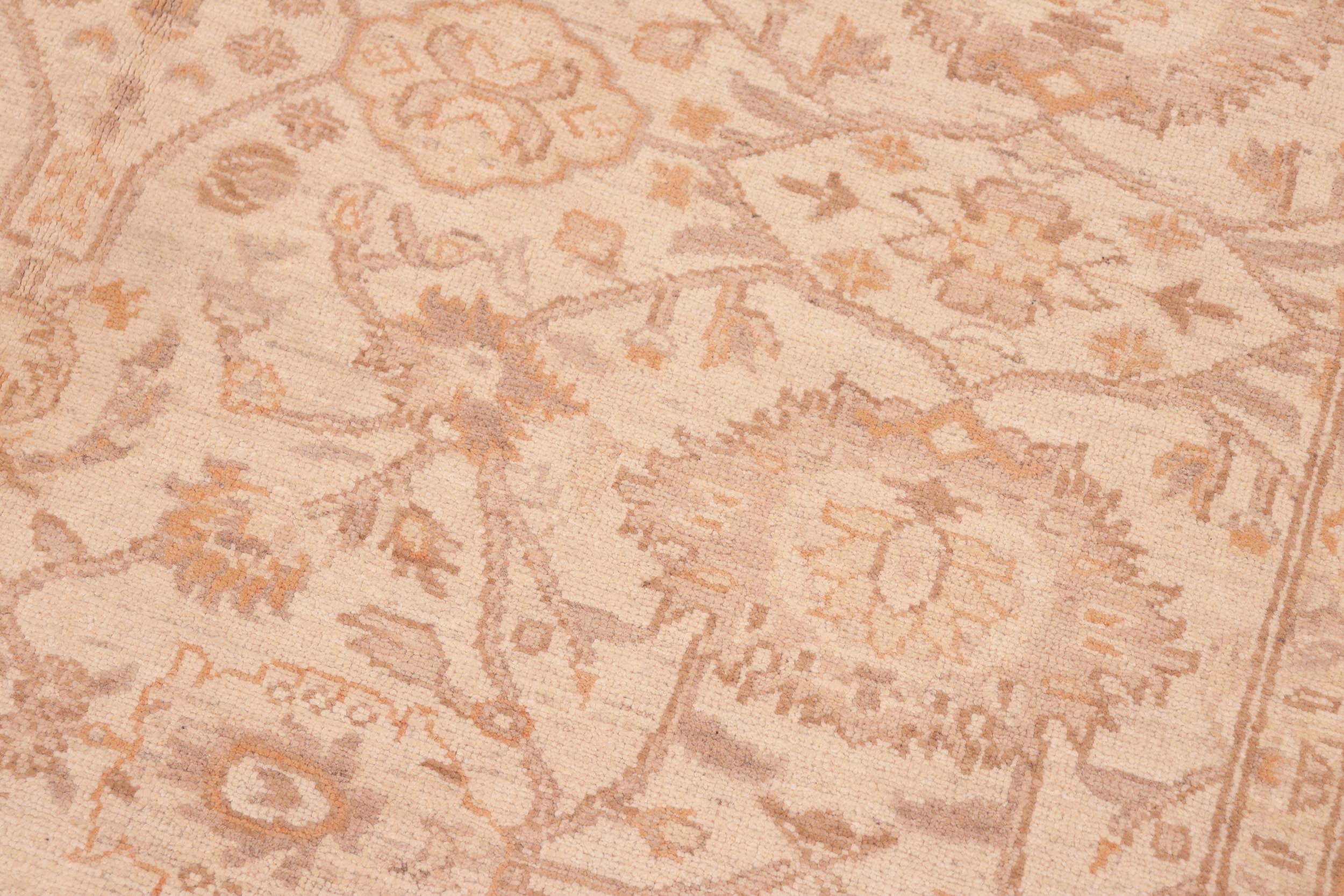 handmade Traditional Kafkaz Beige Tan Hand Knotted RECTANGLE 100% WOOL area rug 6x9
