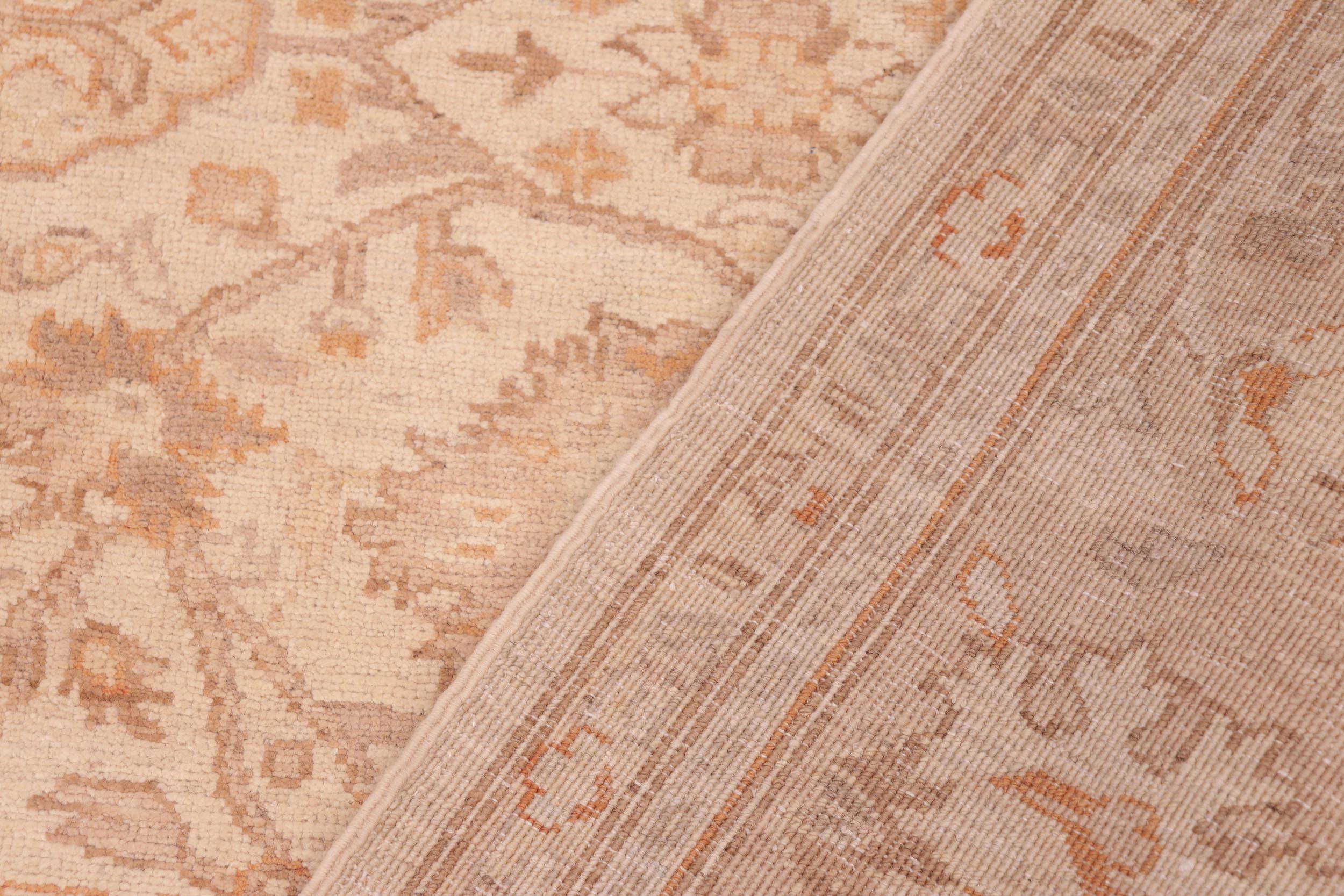 handmade Traditional Kafkaz Beige Tan Hand Knotted RECTANGLE 100% WOOL area rug 6x9