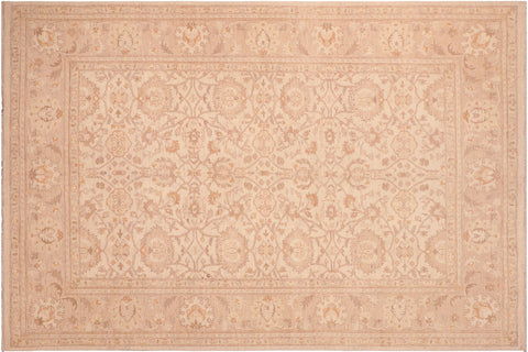 handmade Traditional Kafkaz Beige Tan Hand Knotted RECTANGLE 100% WOOL area rug 6x9