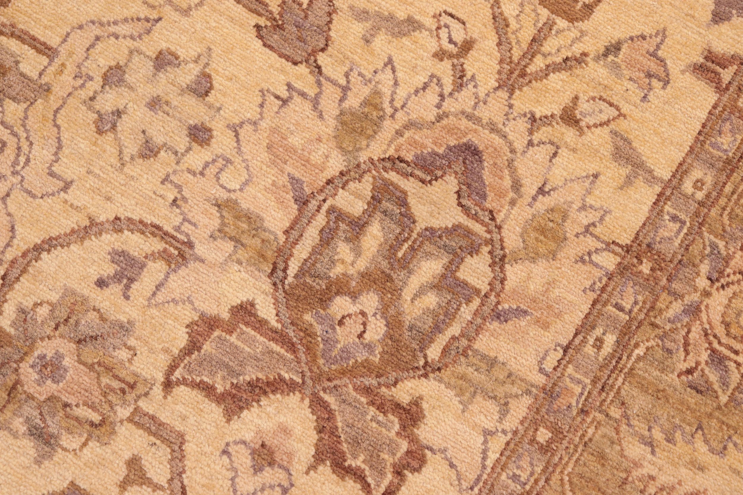 handmade Traditional Kafkaz Tan Brown Hand Knotted RECTANGLE 100% WOOL area rug 6x10