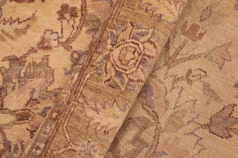 handmade Traditional Kafkaz Tan Brown Hand Knotted RECTANGLE 100% WOOL area rug 6x10