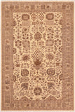 handmade Traditional Kafkaz Tan Beige Hand Knotted RECTANGLE 100% WOOL area rug 6 x 9