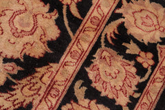 handmade Transitional Kafkaz Black Red Hand Knotted RECTANGLE 100% WOOL area rug 6X9