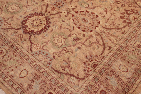 handmade Traditional Kafkaz Tan Brown Hand Knotted RECTANGLE 100% WOOL area rug 6x9