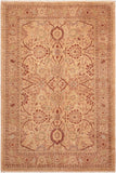 handmade Traditional Kafkaz Tan Brown Hand Knotted RECTANGLE 100% WOOL area rug 6 x 9