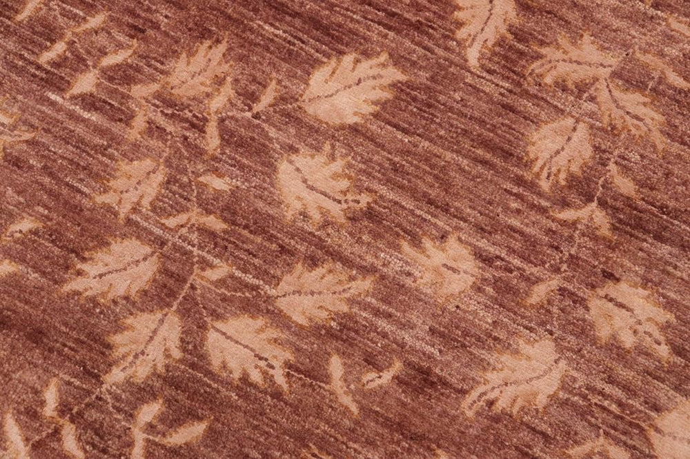 handmade Transitional Kafkaz Brown Tan Hand Knotted RECTANGLE WOOL&SILK area rug 6X9