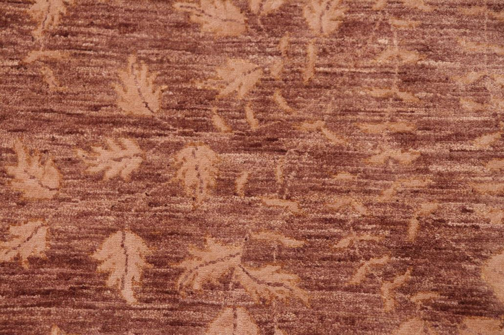 handmade Transitional Kafkaz Brown Tan Hand Knotted RECTANGLE WOOL&SILK area rug 6X9