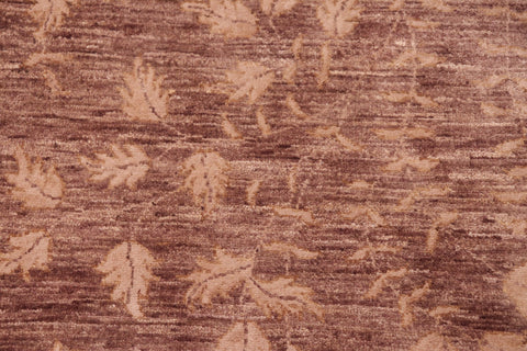 handmade Modern Kafkaz Brown Tan Hand Knotted RECTANGLE WOOL&SILK area rug 6' x 9'