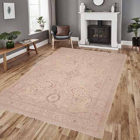 handmade Traditional Kafkaz Tan Brown Hand Knotted RECTANGLE 100% WOOL area rug 6x9