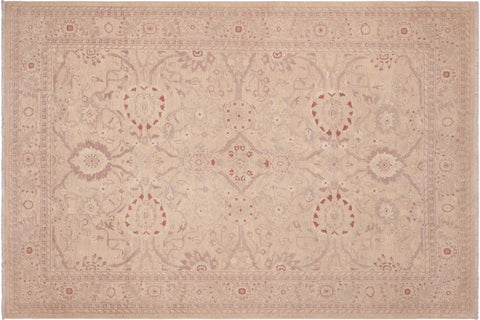 handmade Traditional Kafkaz Tan Brown Hand Knotted RECTANGLE 100% WOOL area rug 6x9